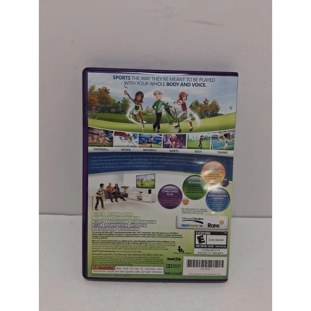 Kinect Sports Season Two Xbox 360 Game Microsoft Kinect Required Sports Rare